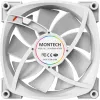 Montech AX120 120mm PWM ARGB korpuso ventiliatoriai, 3 vnt., balti