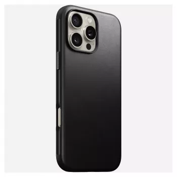 Mobiliojo telefono dėklas Nomad NM01693185, skirtas Apple iPhone 16 Pro Max, oda/TPU/PC, juodas, tinka 17,5 cm (6,9 colio) ekranui