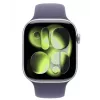 Apple Watch Series 11 GPS + Cellular 42mm sidabrinis aliuminio korpusas su Purple Fog sportine juostele - M/L