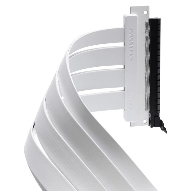 PHANTEKS PCI-E 4.0 x16 riser ribbon kabelis, 180 laipsnių, 30 cm - balta