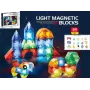 Magnetinės kaladėlės Madej — Šviečiančios magnetinės kaladėlės, 32 vnt., rinkinys kūrybinei statybai