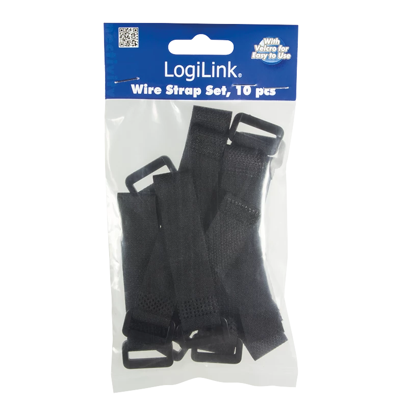 Kabelių raiščiai LOGILINK KAB0056 Nailonas 150 mm Juoda, pakuotėje 10 vnt.