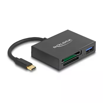 DeLOCK USB-C kortelių skaitytuvas, skirtas XQD ir SD atminties kortelėms, USB 5 Gbps
