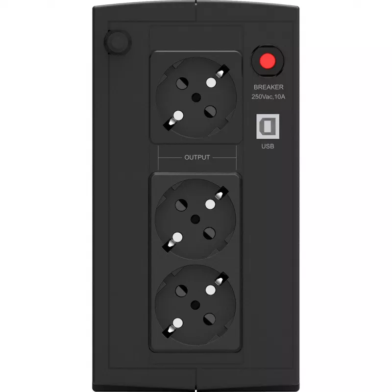 PowerWalker Basic VI 1000 SB Line-Interactive 1000VA 3AC-Outputs bokštinio tipo juodas nepertraukiamo maitinimo šaltinis (UPS) (10121068)