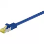 Wentronic Goobay Cat.7 neapdorotas kabelis komutacinis kabelis, S/FTP (PiMF), mėlynas, 1,5 m - LSZH be halogenų, varis, RJ45 kištukas (91592)