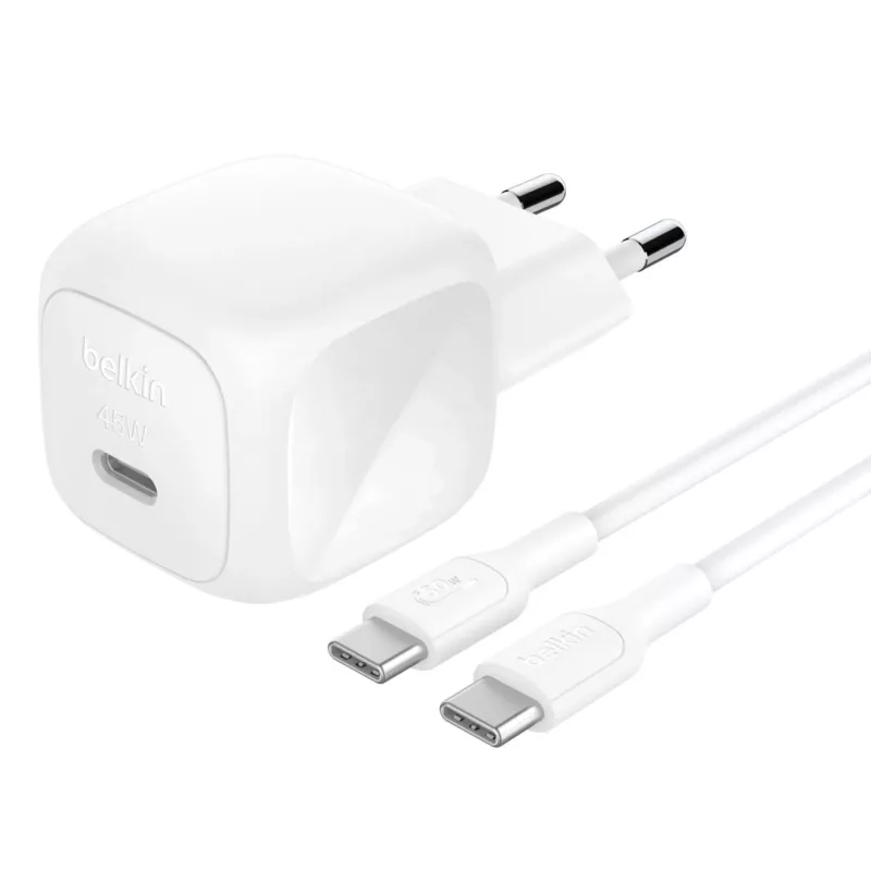 USB-C įkroviklis Belkin BOOSTCHARGE 45W PD PPS – 45W USB maitinimo tiekimas su PPS