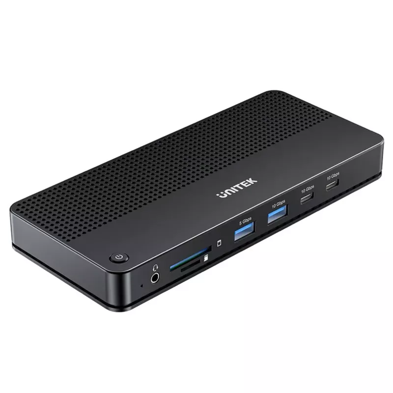 Dokų stotelė UNITEK D1104A01 USB4 laidinė 100 W energijos tiekimas