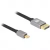 Delock - DisplayPort kabelis - Mini DisplayPort (M) į DisplayPort (M) - DisplayPort 1.4 - 3,0 m - Palaiko 8K 60 Hz - Juoda, Pilka (81093)