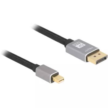 Delock - DisplayPort laidas - Mini DisplayPort (kištukas) į DisplayPort (kištukas) - DisplayPort 1,4 - 3,0 m - palaiko 8K 60 Hz - juodas, pilkas (81093)