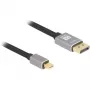 Delock - DisplayPort laidas - Mini DisplayPort (kištukas) į DisplayPort (kištukas) - DisplayPort 1,4 - 3,0 m - palaiko 8K 60 Hz - juodas, pilkas (81093)
