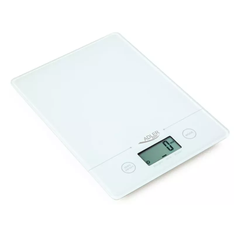 Adler AD 3138 w virtuvinės svarstyklės Elektroninės virtuvinės svarstyklės Baltos Stalviršio Kvadratinės