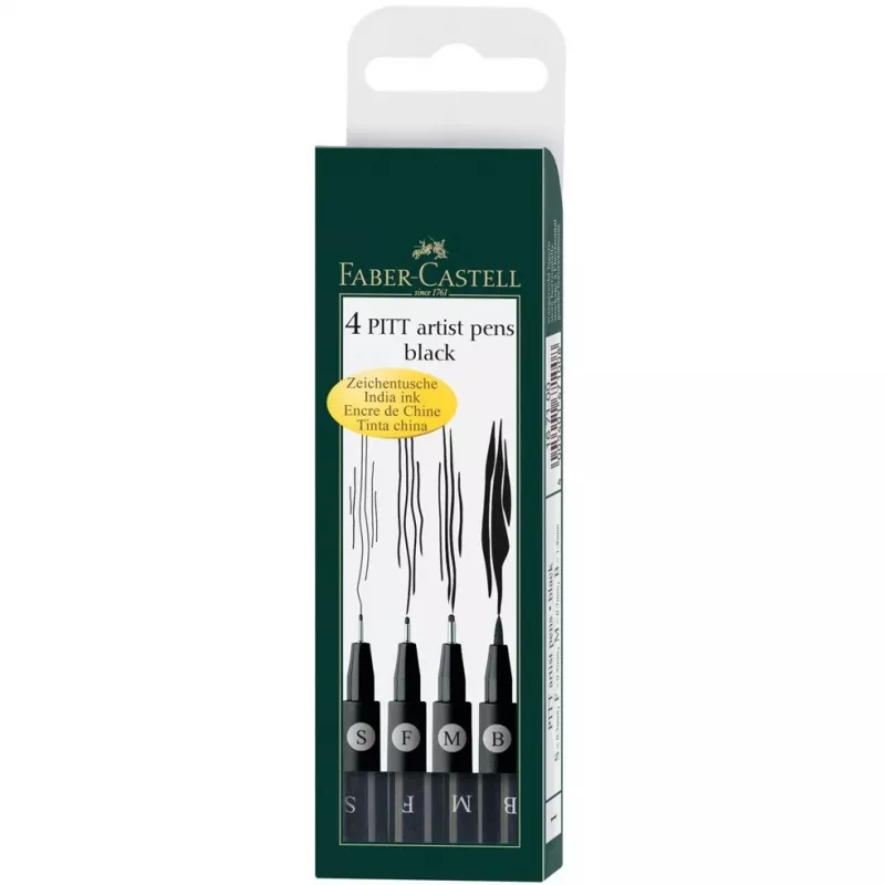 Fineliner Faber-Castell 167100 Multi Juoda 4 vnt.