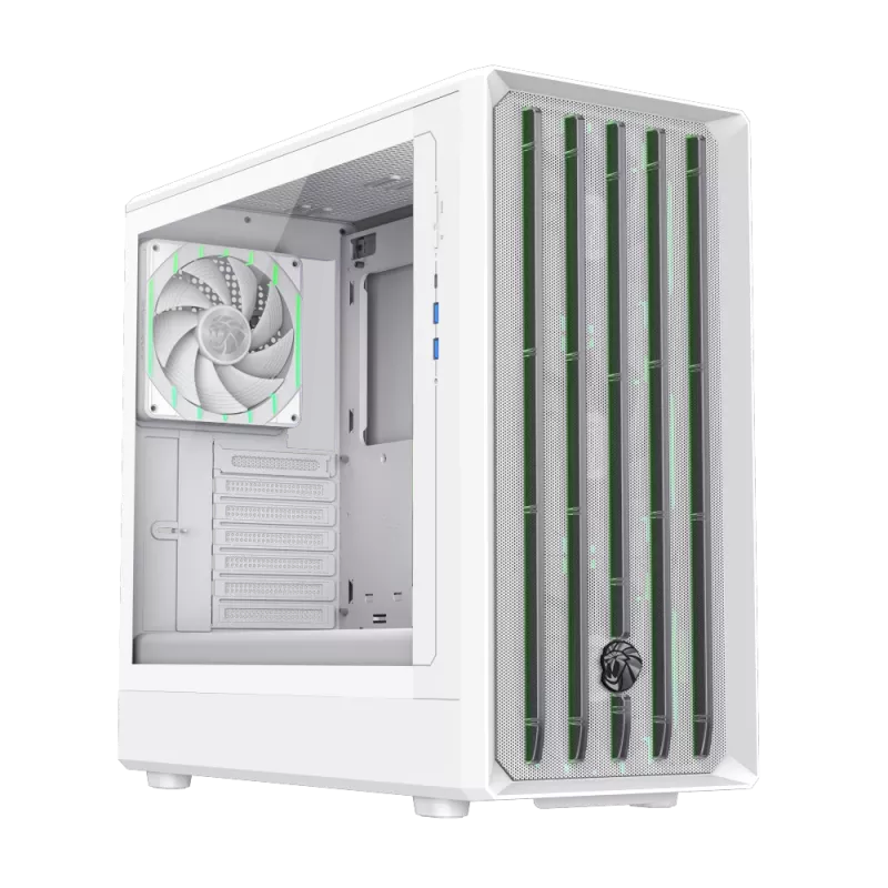 Gamemax korpusas | CLAW 460 WH | Baltas | Mid-Tower | Maitinimo blokas komplekte: Ne