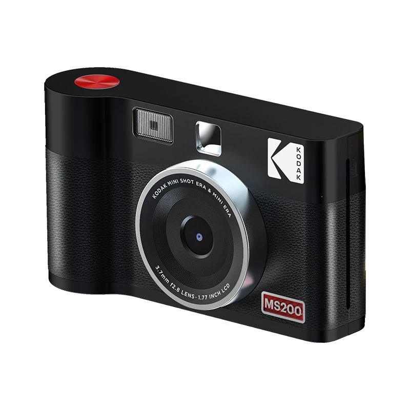 Momentinis fotoaparatas Kodak Mini Shot 2 Era — nešiojamasis momentinis fotoaparatas su įmontuotu spausdintuvu, juodas