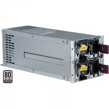 Maitinimo blokas INTER-TECH R2A-DV1200-N 1200 W 2U, 80 PLUS Platinum, 100–240 V, 50–60 Hz, Pilka