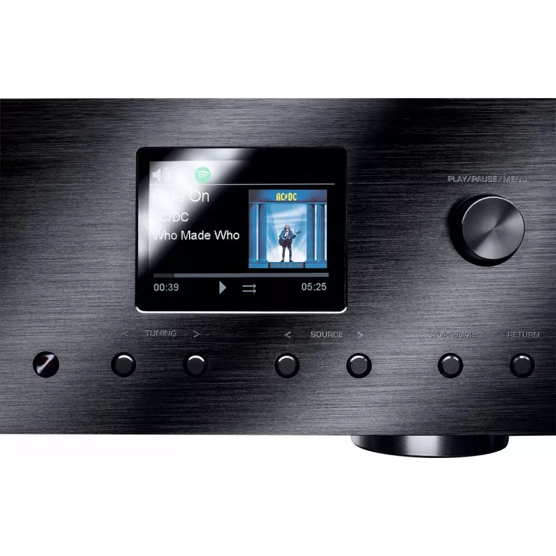 Stereo imtuvas Magnat MC 400 — 2.0 kanalai, 40 W kanalui, CD grotuvas, Wi‑Fi, Bluetooth, DAB/FM, Ethernet (juodas)