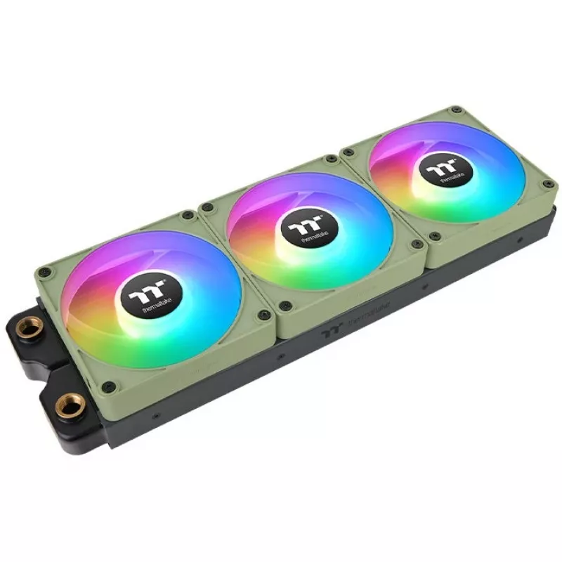 Thermaltake CT140 EX Reverse ARGB 140mm ventiliatorius, 3 vnt. rinkinys - Matcha Green