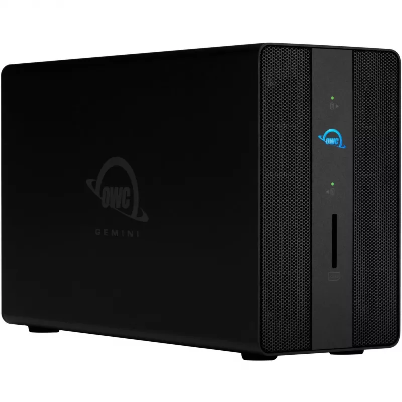 OWC Gemini dviejų diskų TB3 aparatinės įrangos RAID saugyklos ir prijungimo korpusas - Thunderbolt 3 - Thunderbolt