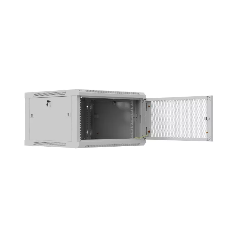 Rack spinta 19 inch 6U 600x600 pilka perforuota