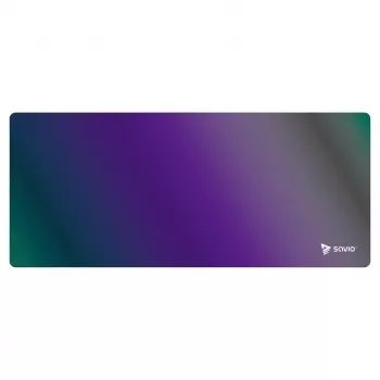 Žaidimų pelės kilimėlis SAVIO Super Speed L Prism Edition — 700×300×3 mm, violetinė, susiūti kraštai, neslystanti pagrindas