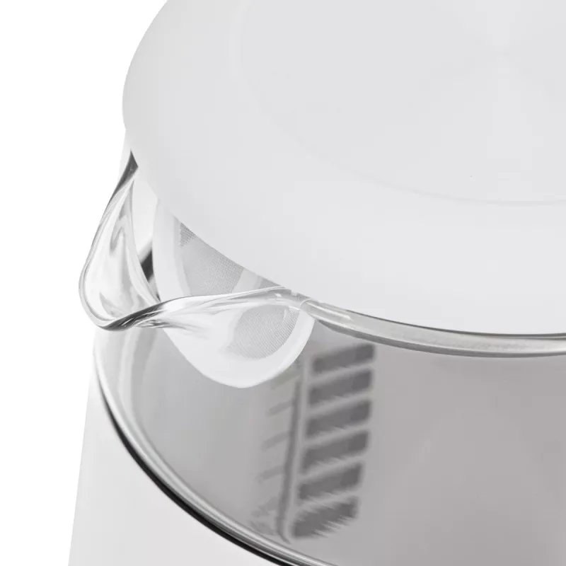 Elektrinis virdulys Adler AD 1305WG — 1,7 l, 2200 W, stiklas/plastikas, baltas/auksinis/permatomas