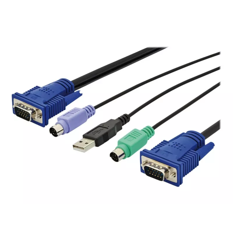 KVM laidas USB Digitus DS-19232 3m PS/2