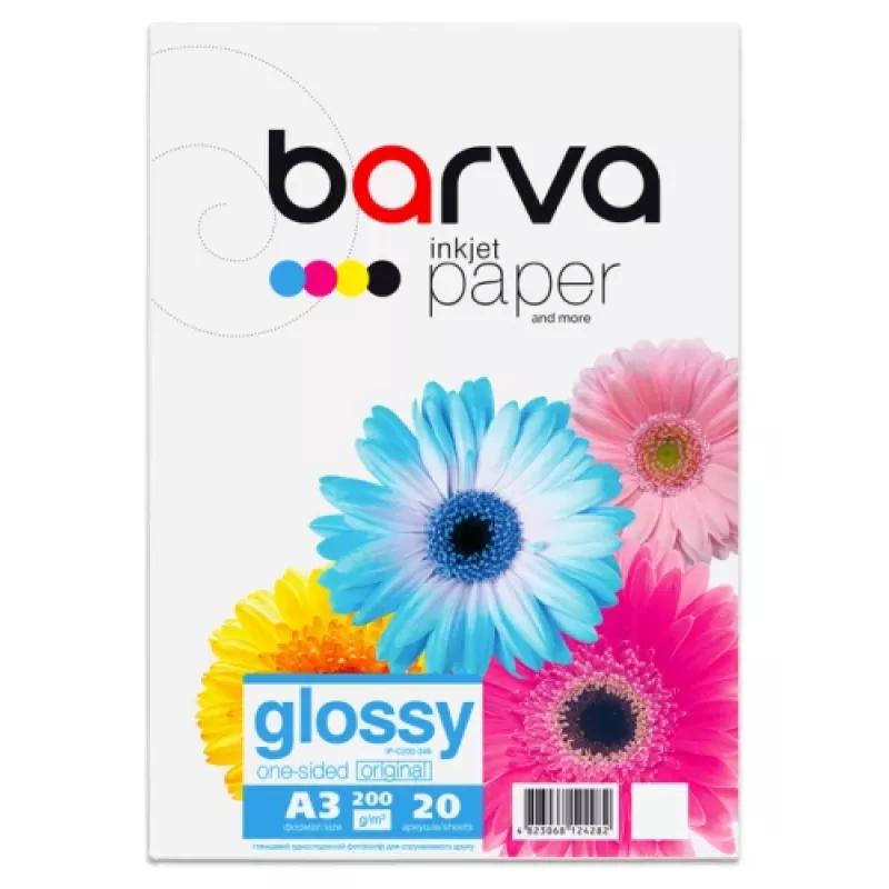 Fotopopierius Barva (IP-C200-346) blizgus, 200 g/m², A3, 20 lapų