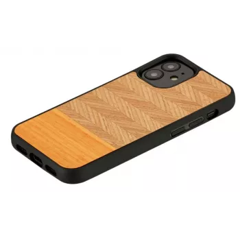 Man and Wood telefono dėklas, skirtas „iPhone 12 mini“, silkės rašto (arancia) juodas