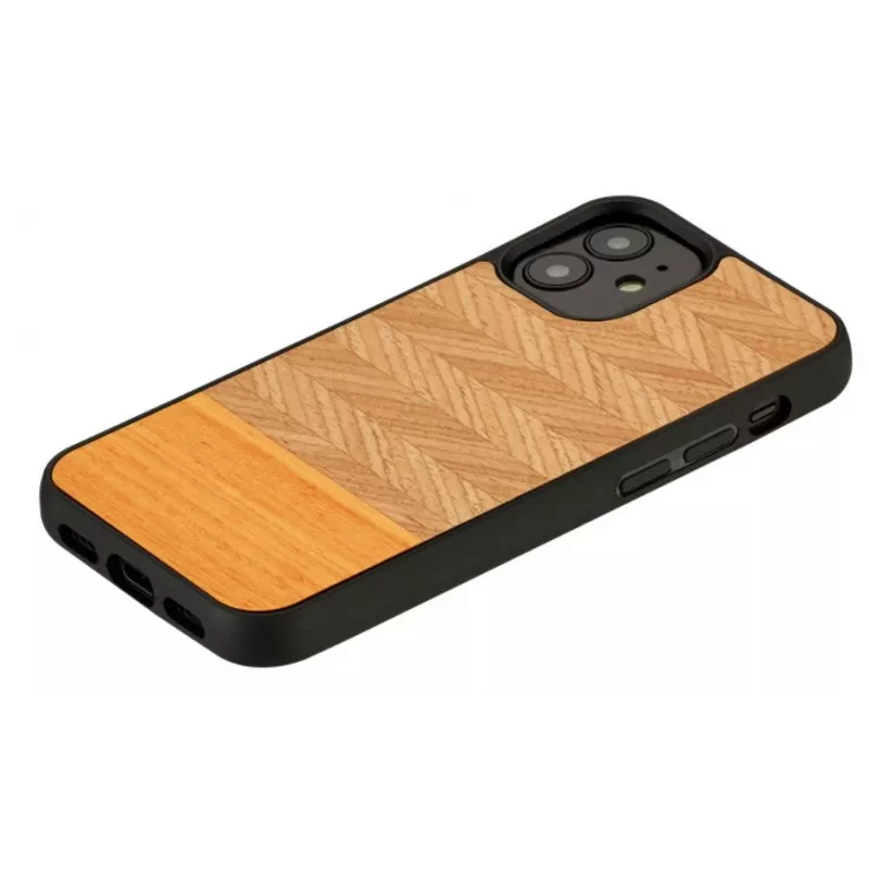 Man and Wood telefono dėklas, skirtas „iPhone 12 mini“, silkės rašto (arancia) juodas