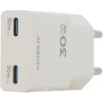 Mobilis Energia Charger 30W sieninis USB-C baltas - Įkroviklis (020026)