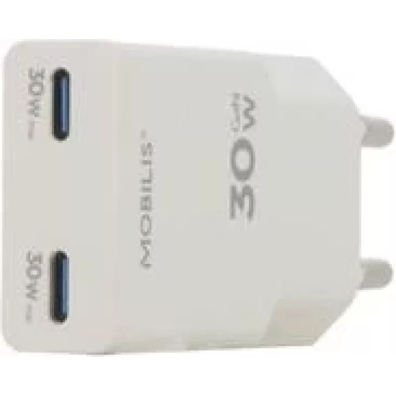 Mobilis Energia Charger 30W sieninis USB-C baltas - Įkroviklis (020026)