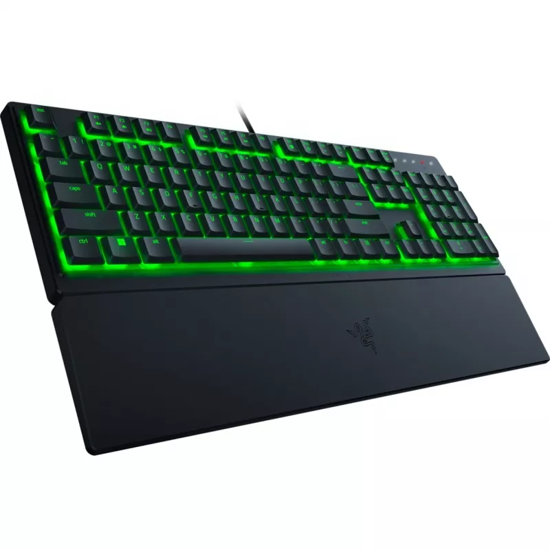 Razer Ornata V3 X klaviatūra, žaidimams, USB, QWERTZ, vokiška, juoda, RGB LED