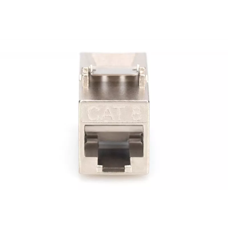 Kertinis modulis Digitus CAT 8.1 RJ-45 ekranuotas plokščias baltas