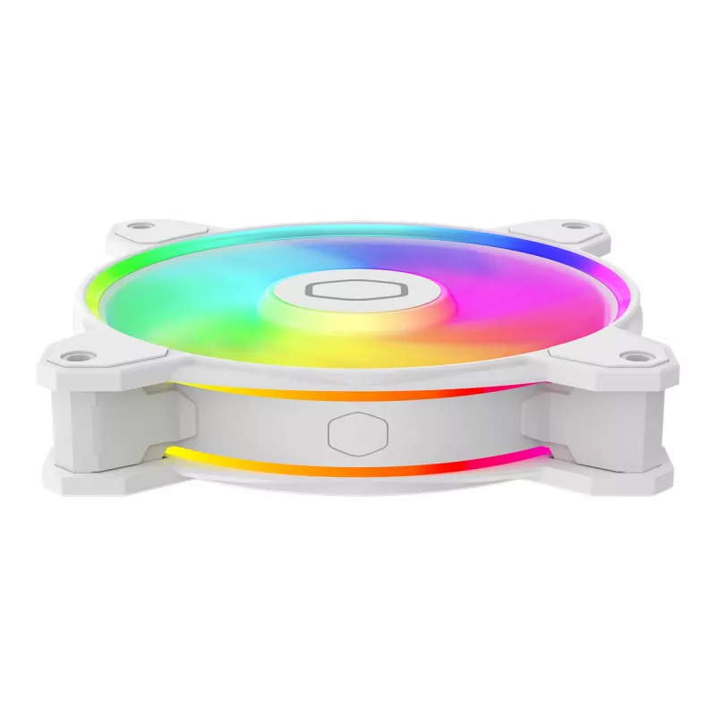 Cooler Master MasterFan MF120 Halo2 Balta Edition 120 mm ARGB korpuso ventiliatorius
