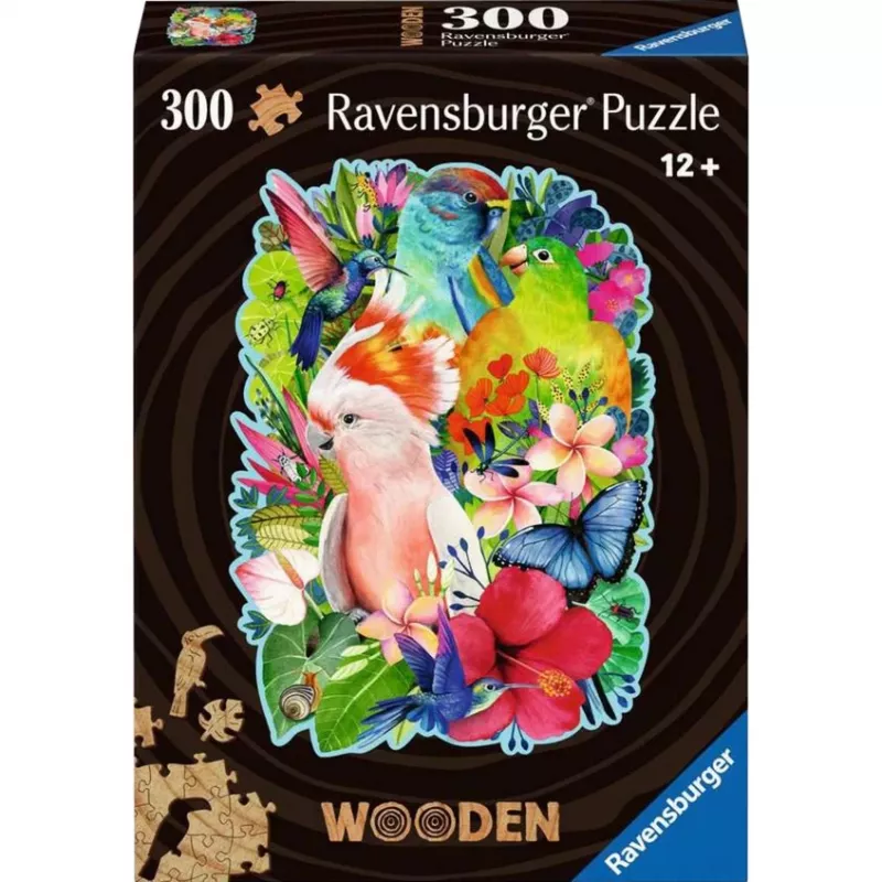 Wodden Puzzle Egzotiniai Paukščiai (300 dalių)