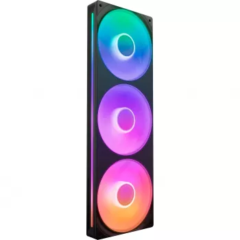 NZXT F360 RGB Core 360mm ARGB 3-Pack Juoda