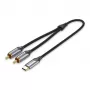 Vention USB-C į 2RCA jungties audio kabelis, 1 m