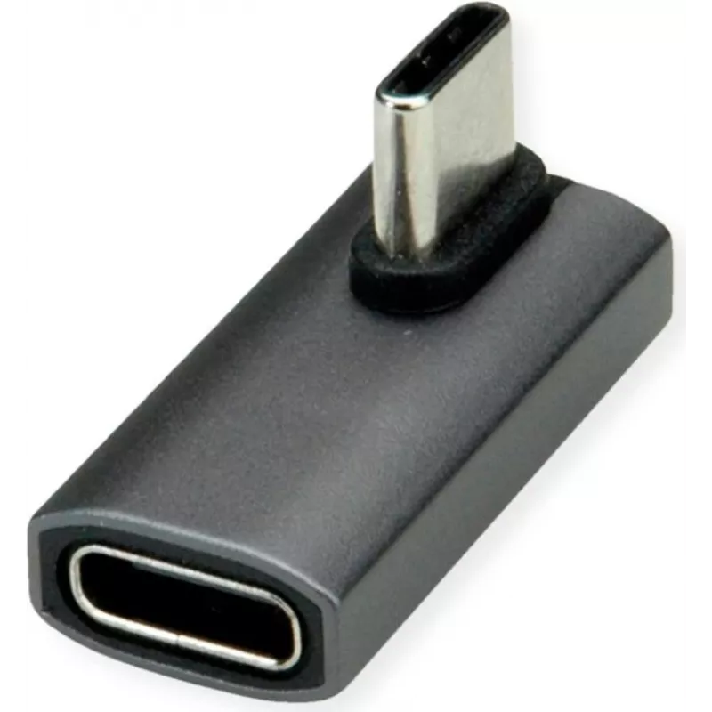 ROLINE USB4 40G Type C Adapter ST/BU 90° coiled Alu (12.03.2933)
