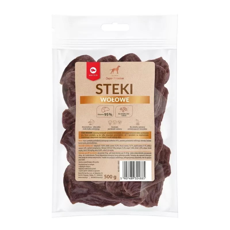 MACED jautienos kepsneliai - šunų skanėstas - 500g