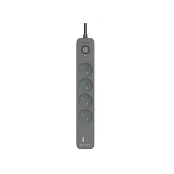 Šakotuvas TRACER TRALIS47026 su 1,5 m kabeliu, 4 USB prievadais ir PD 18W