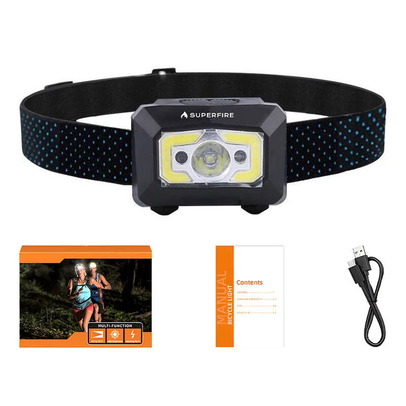 Superfire X30 priekinis žibintas, 340 lm, USB, 5 režimai, 130 m