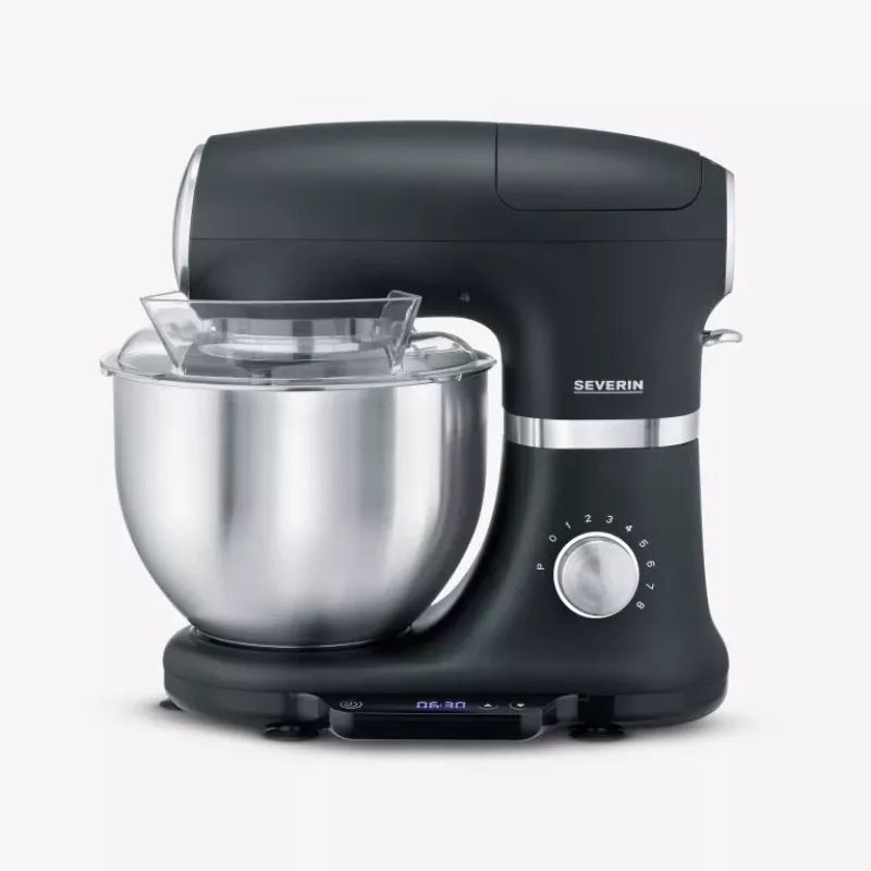 Virtuvinis kombainas Severin KM 3898 1000 W 5,5 L juoda šlifuotas plienas sidabrinė