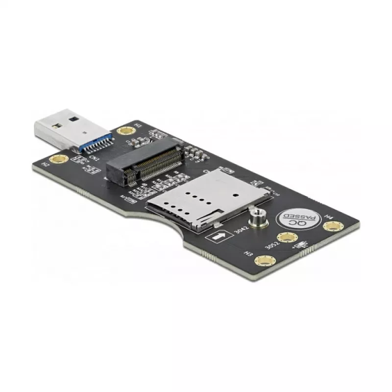 Delock 63166 USB 3.0 Type-A į M.2 Key B keitiklis su SIM lizdu