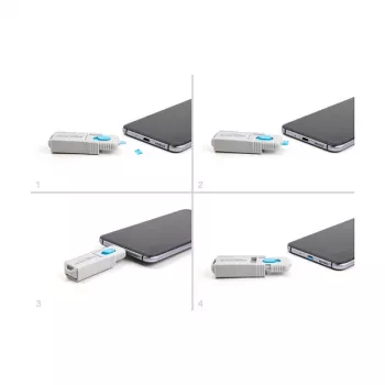 Prievado blokatorius DeLOCK 20949 Micro USB lizdui 10 vnt. pakuotėje mėlyna