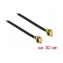 Koaksialinis kabelis DeLOCK 89609 0,3 m MHF (I-PEX) juoda, auksinė
