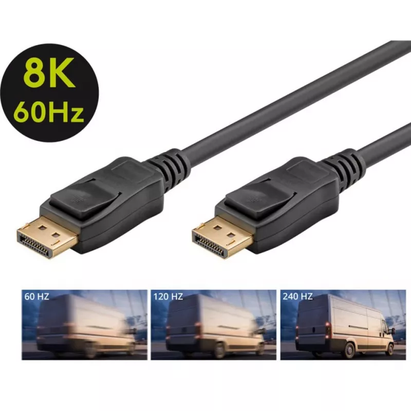 DisplayPort kabelis Goobay 74777 1 m Juodas G-Sync FreeSync