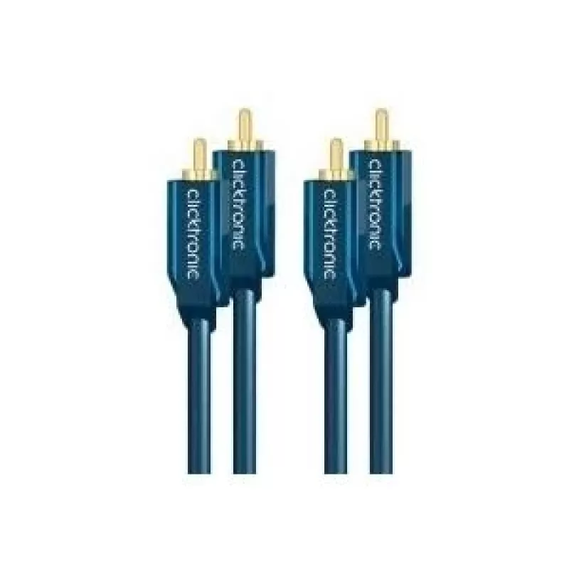 Stereo garso kabelis (2x RCA kištukas / 2x RCA kištukas) - 1,0 m RCA bendraašis kabelis galingam stereo garsui