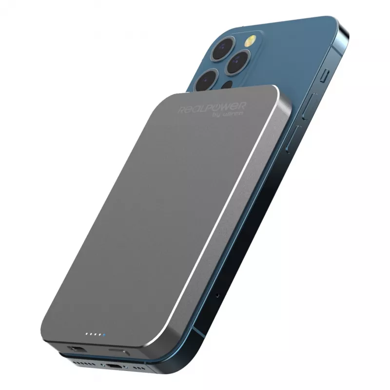 RealPower išorinė baterija PB-5000 MAG pilka 5 000 mAh