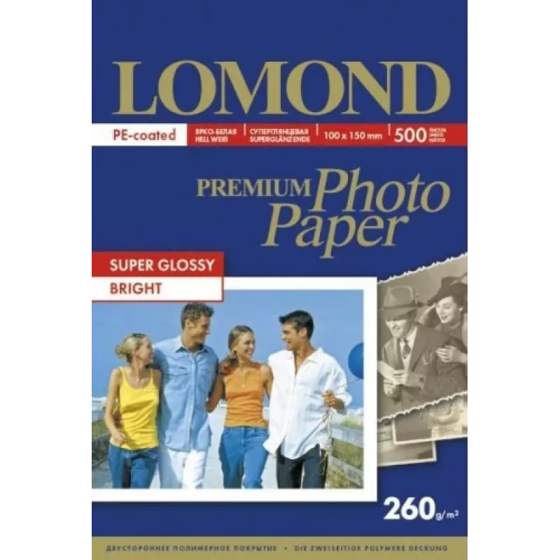 Lomond Premium 260 g/m² fotopopierius 10×15 cm Super Glossy 500 lapų
