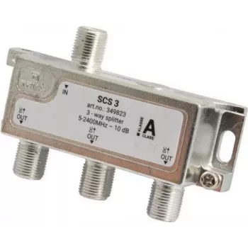 Triax SCS 3 - Kabelių skirstytuvas - 75 Ohm - 5 - 2400 MHz - Sidabrinis - Balta - Moteriškas - 10,5 dB (349823)